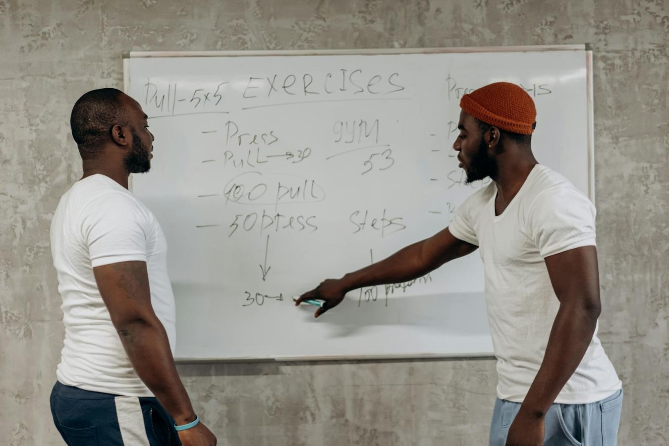 strength training for weight loss workout schedule whiteboard planning