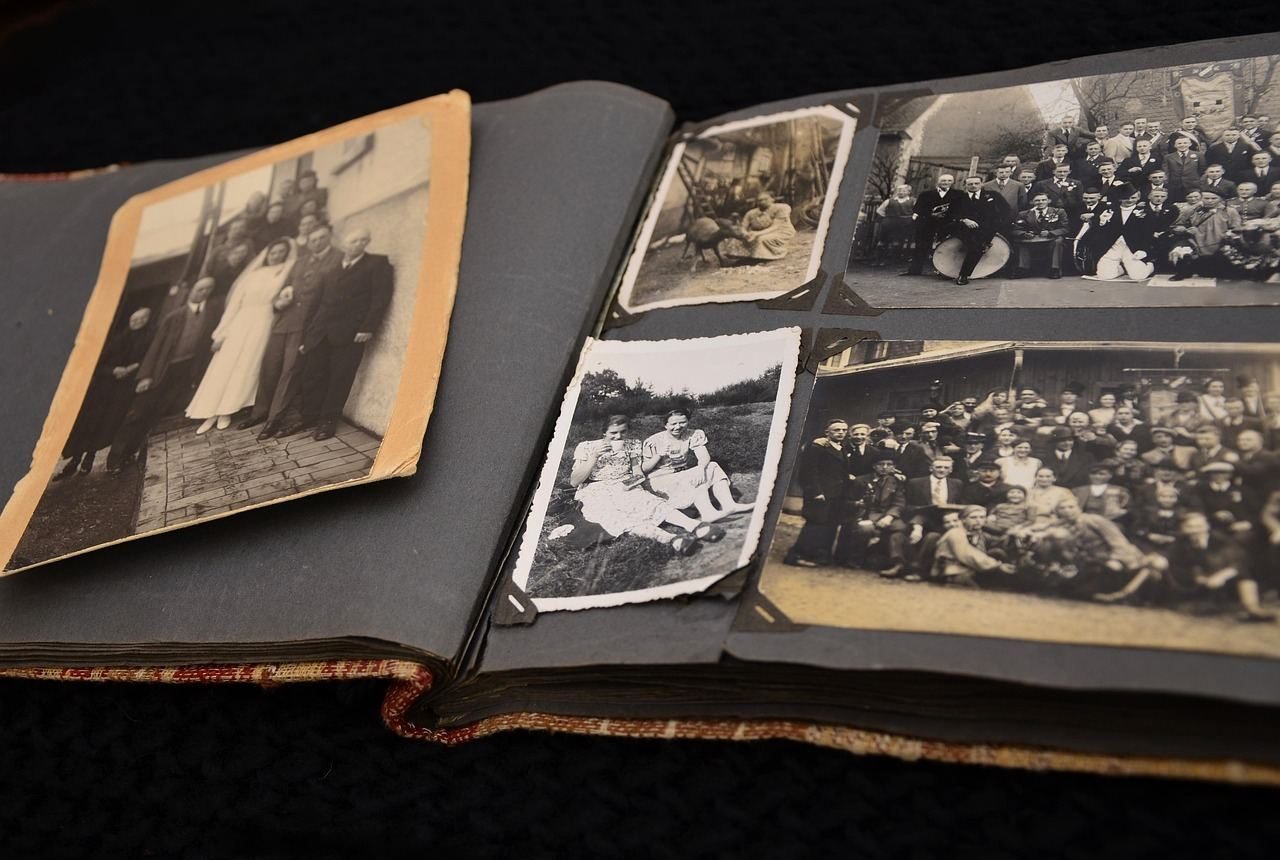 Photo album symbolizing past memories